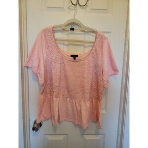 Lane Bryant Baby Doll Top Pink Size 22/24 NWT